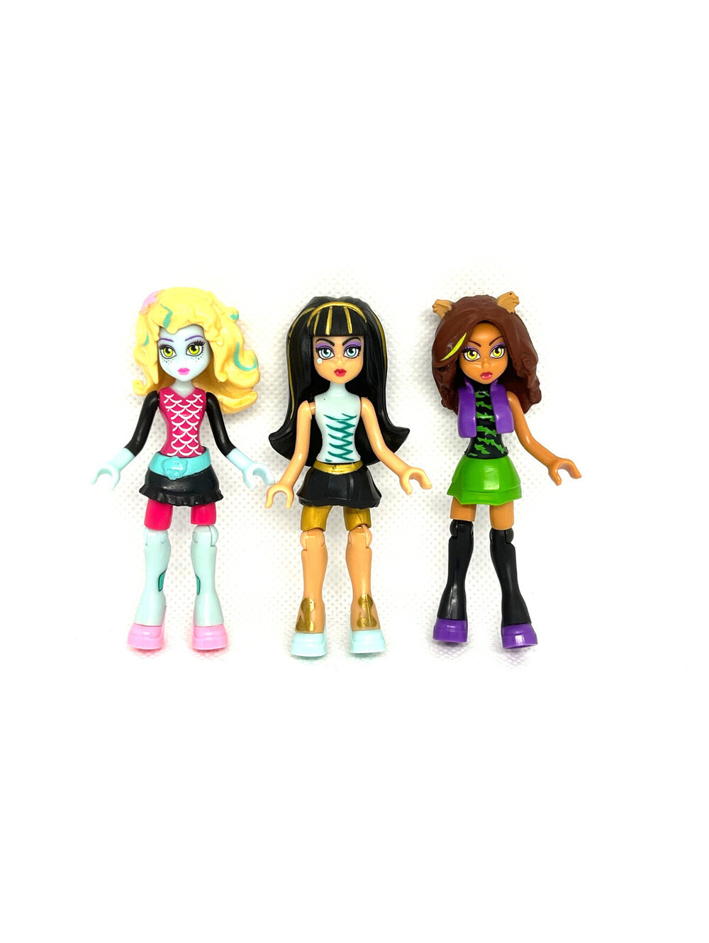 Mega Construx Monster High Frankie Stein, Cleo De Nile, Clawdeen Wolf